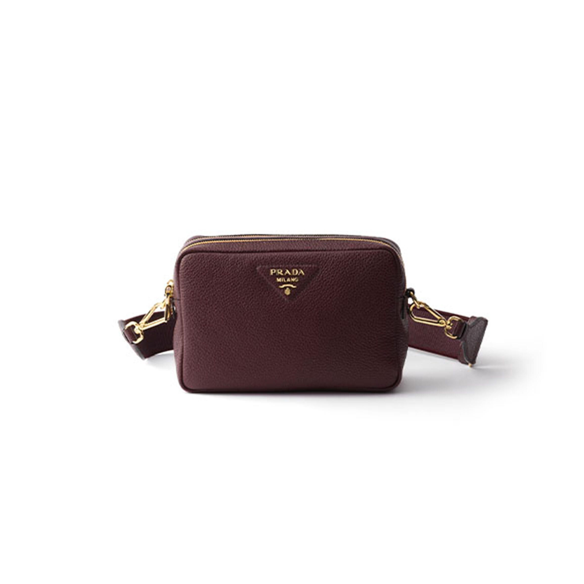 PRADA SMALL LEATHER SHOULDER BAG 1BH082 (22*14.5*8.5cm)